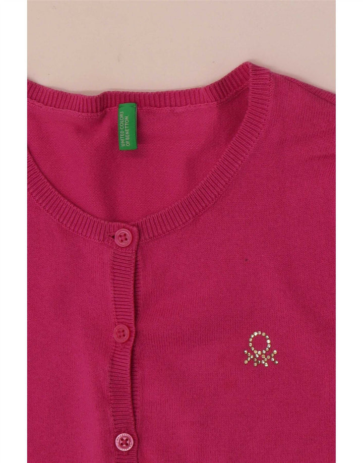 Γυναικείο πουλόβερ Benetton Cardigan UK 8 Small Pink