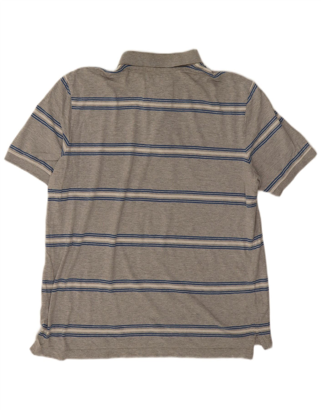 Crew Clothing Ανδρικό πουκάμισο πόλο με μεσαίο γκρι βαμβακερό ριγέ