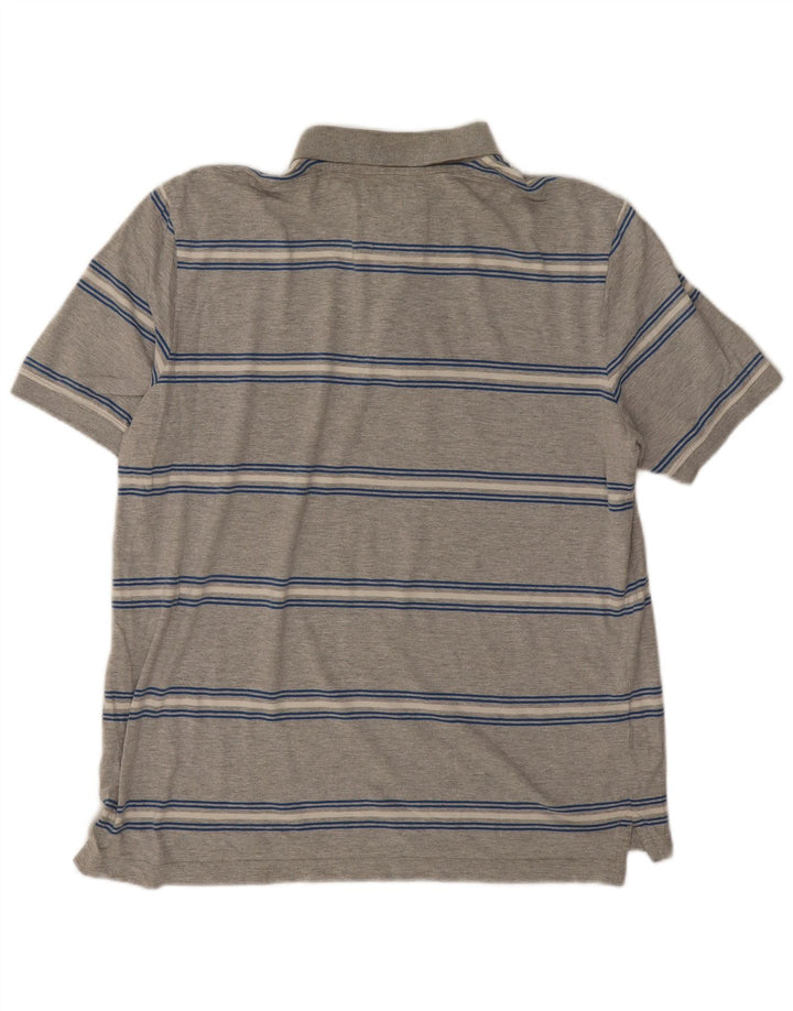 Crew Clothing Ανδρικό πουκάμισο πόλο με μεσαίο γκρι βαμβακερό ριγέ