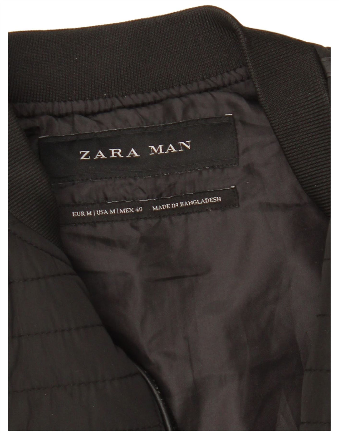 Zara Ανδρικό καπιτονέ Gilet UK 38 Medium Black Polyester