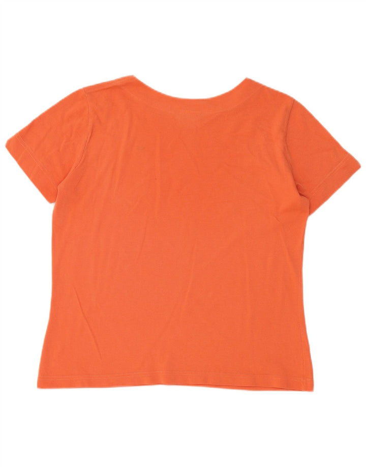 Γυναικείο T-Shirt Lacoste Top Size 46 XL Πορτοκαλί βαμβακερό