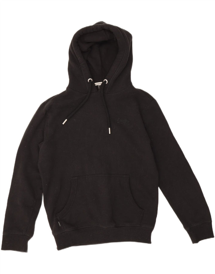 Ανδρικό κουκούλα SUPERDRY, μεσαίο μαύρο βαμβακερό
