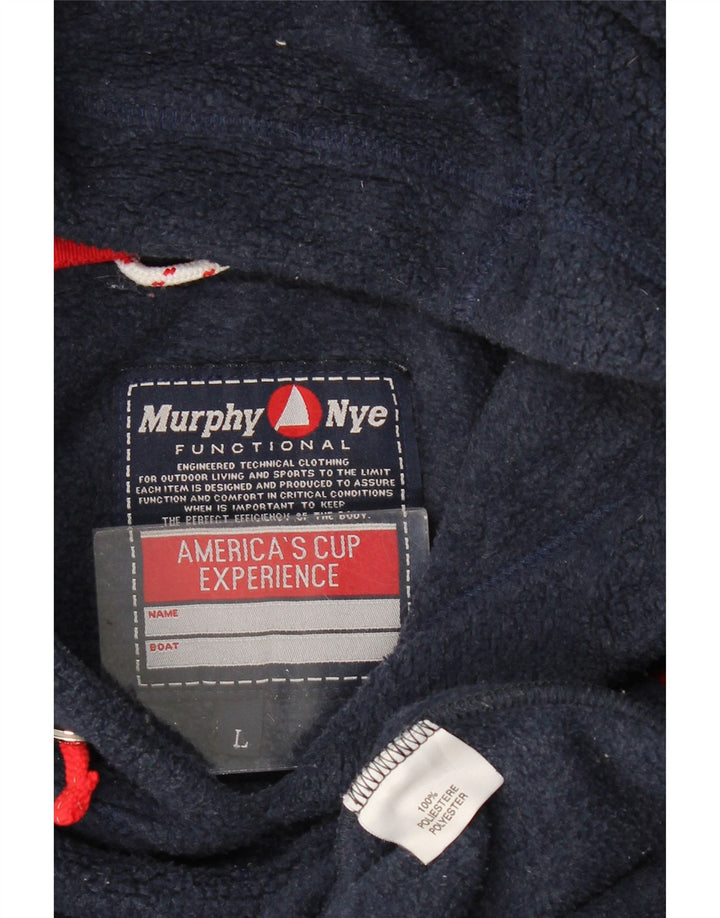 MURPHY & NYE Ανδρική κουκούλα Fleece Jumper Large Navy Blue Polyester