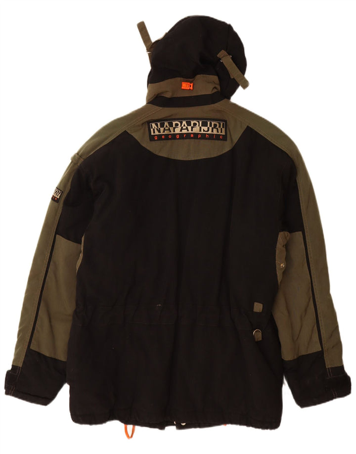 NAPAPIJRI Ανδρικό μπουφάν με κουκούλα αντιανεμικό UK 38 μεσαίο μαύρο πολυαμίδιο