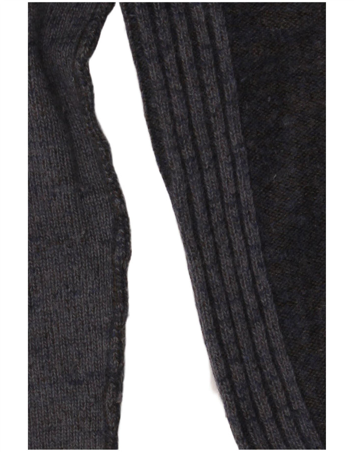 Ανδρικό πουλόβερ Zara με λαιμόκοψη μεσαίου γκρι μαλλί