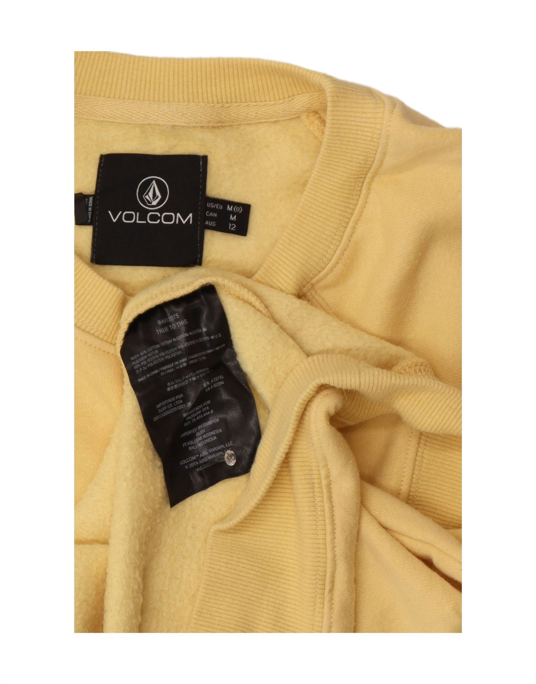 Γυναικείο Φούτερ VOLCOM Graphic Jumper UK 14 Medium Yellow Cotton