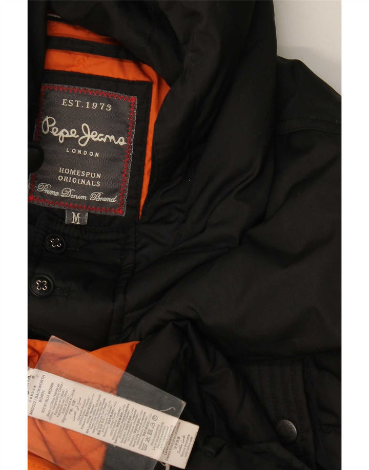 Ανδρικό μπουφάν με κουκούλα PEPE Jeans UK 38 Medium Black Polyester
