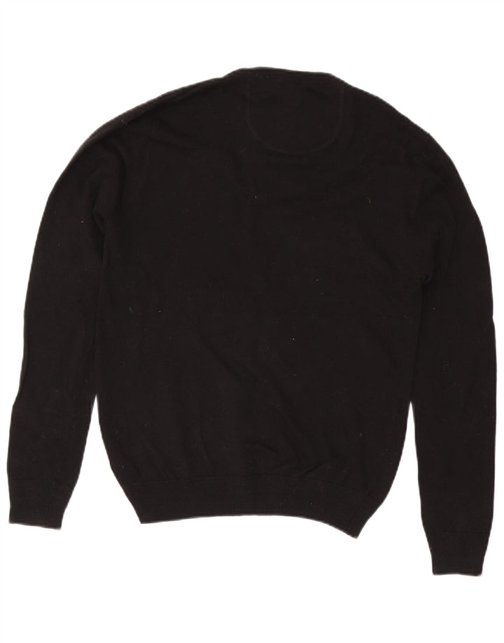 Ανδρικό πουλόβερ Jack Wills Slim Fit Crew Neck Jumper Μεσαίο μαύρο βαμβακερό