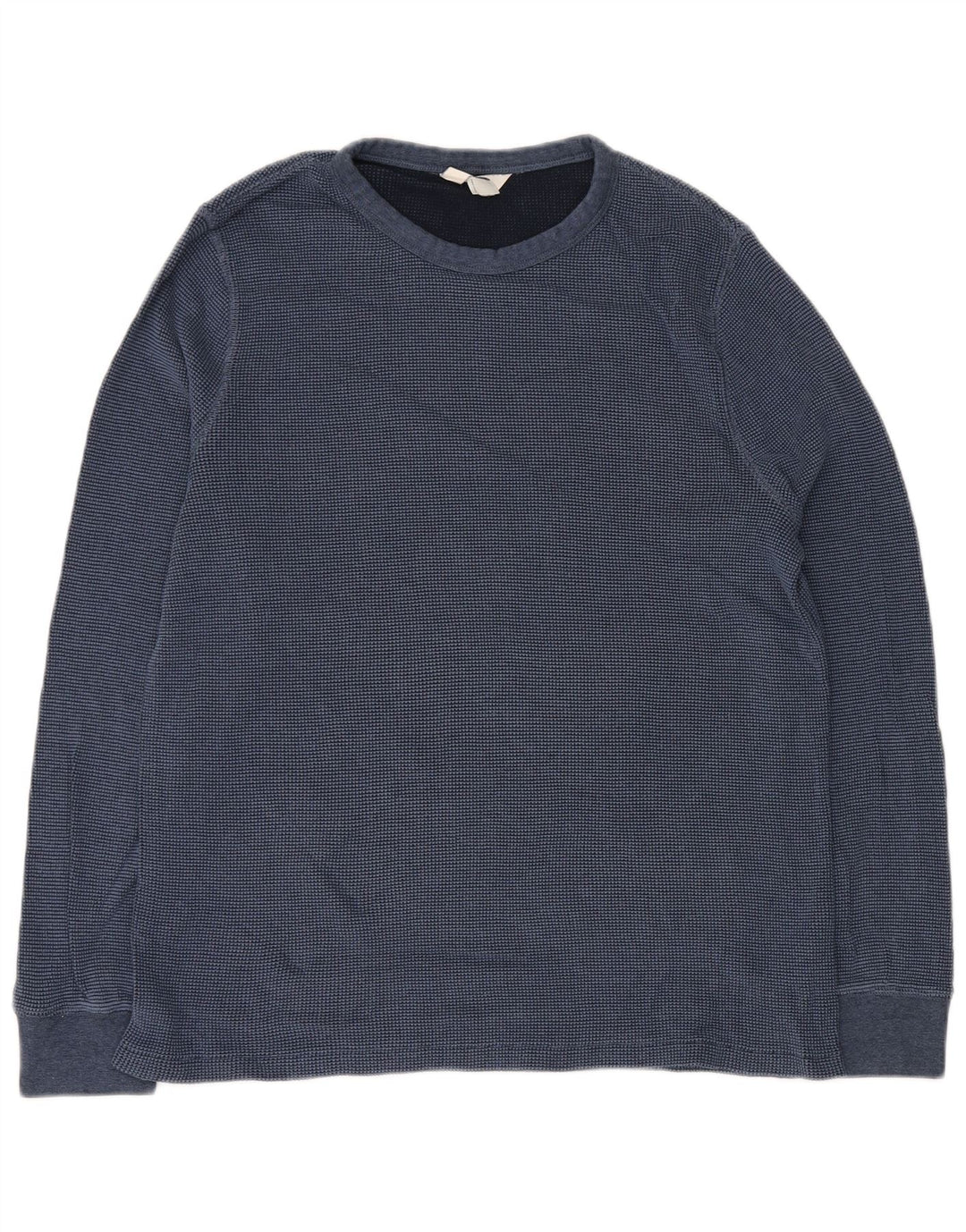 MARKS & SPENCER Ανδρικό μπλουζάκι Loose Fit Μακρυμάνικο μεσαίο μπλε βαμβακερό