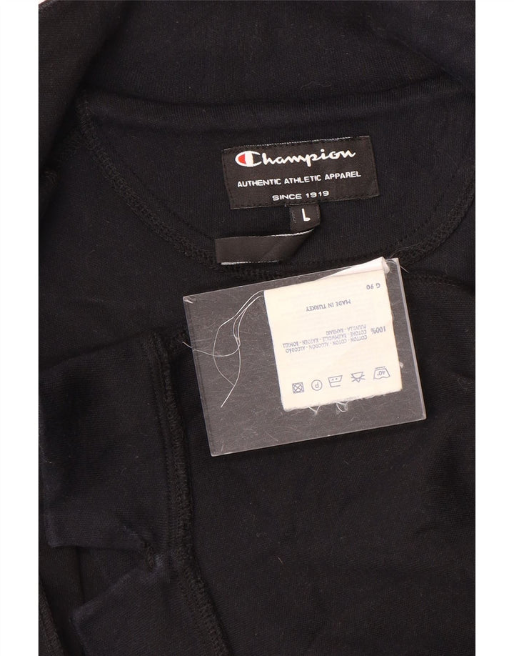 Champion Γυναικεία αθλητική φόρμα Top Jacket UK 16 Large Black Cotton
