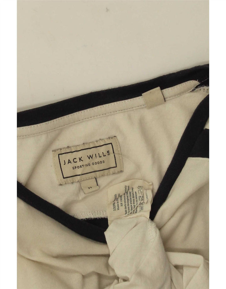 Ανδρικό γραφικό μπλουζάκι Jack Wills Τοπ μεσαίο λευκό χρώμα, βαμβακερό
