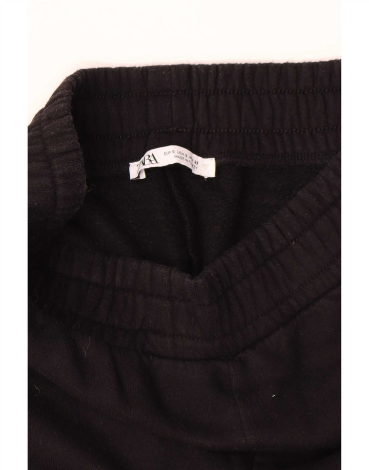 Zara Γυναικεία φόρμα Capri Παντελόνι UK 8 Small Black