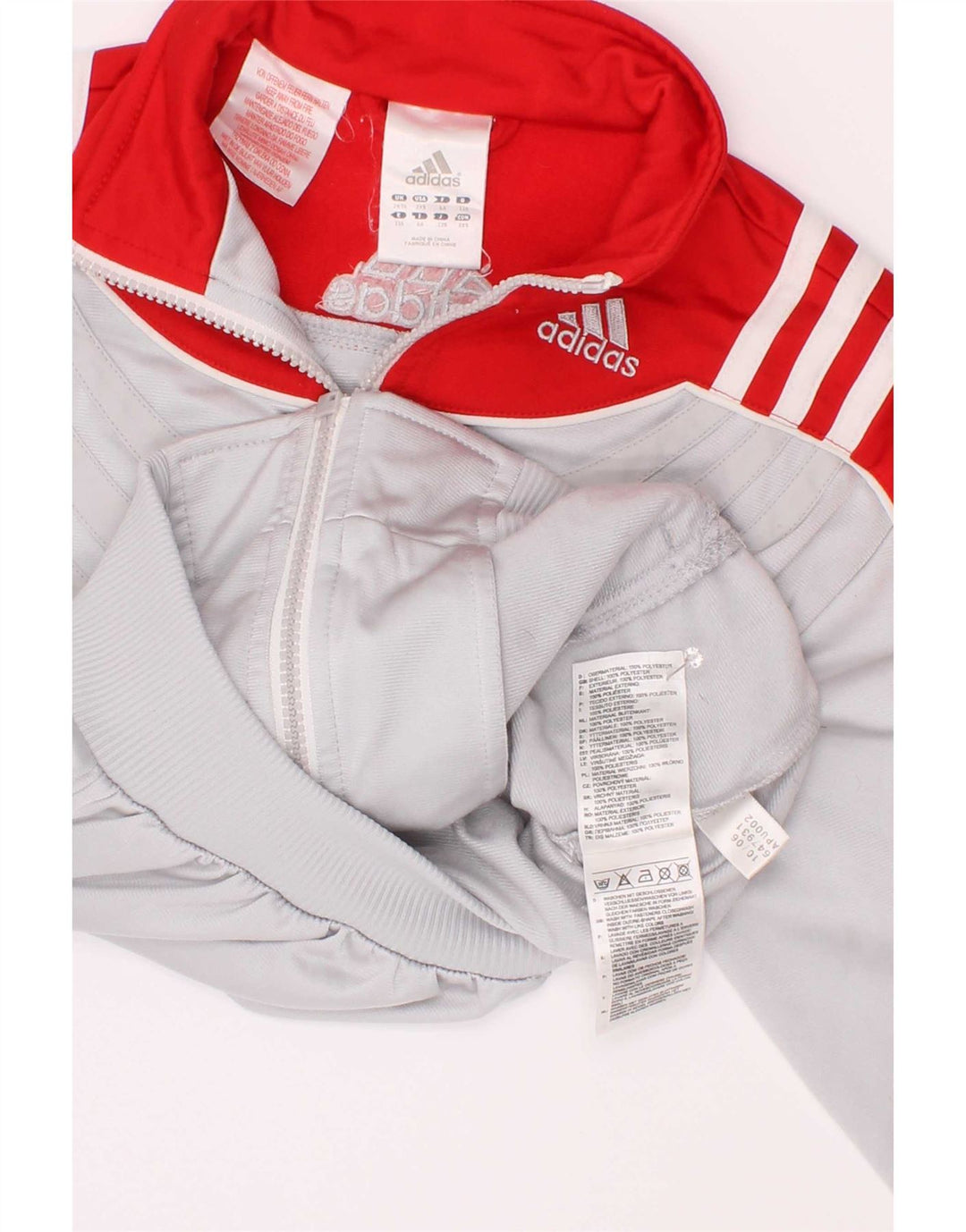 Adidas Boys Graphic αθλητική φόρμα Top Jacket 5-6 Years Grey Colourblock