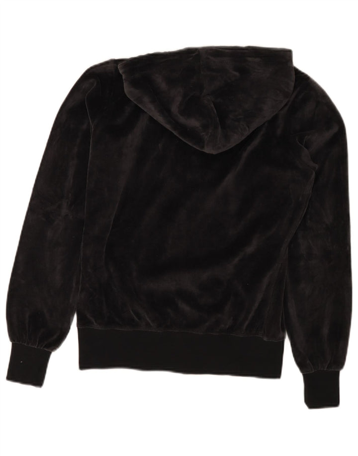 CHAMPION Γυναικείο πουλόβερ Heritage Fit Velor Zip Hoodie UK 10 Small Black