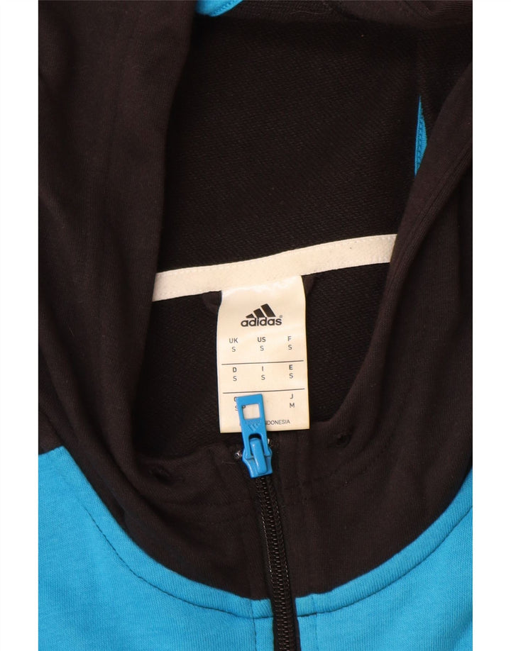 Ανδρικό πουλόβερ με φερμουάρ ADIDAS Small Black Colourblock Βαμβακερό