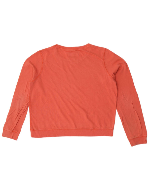 Jack Wills Γυναικείο γραφικό φούτερ Jumper UK 14 μεγάλο ροζ βαμβακερό