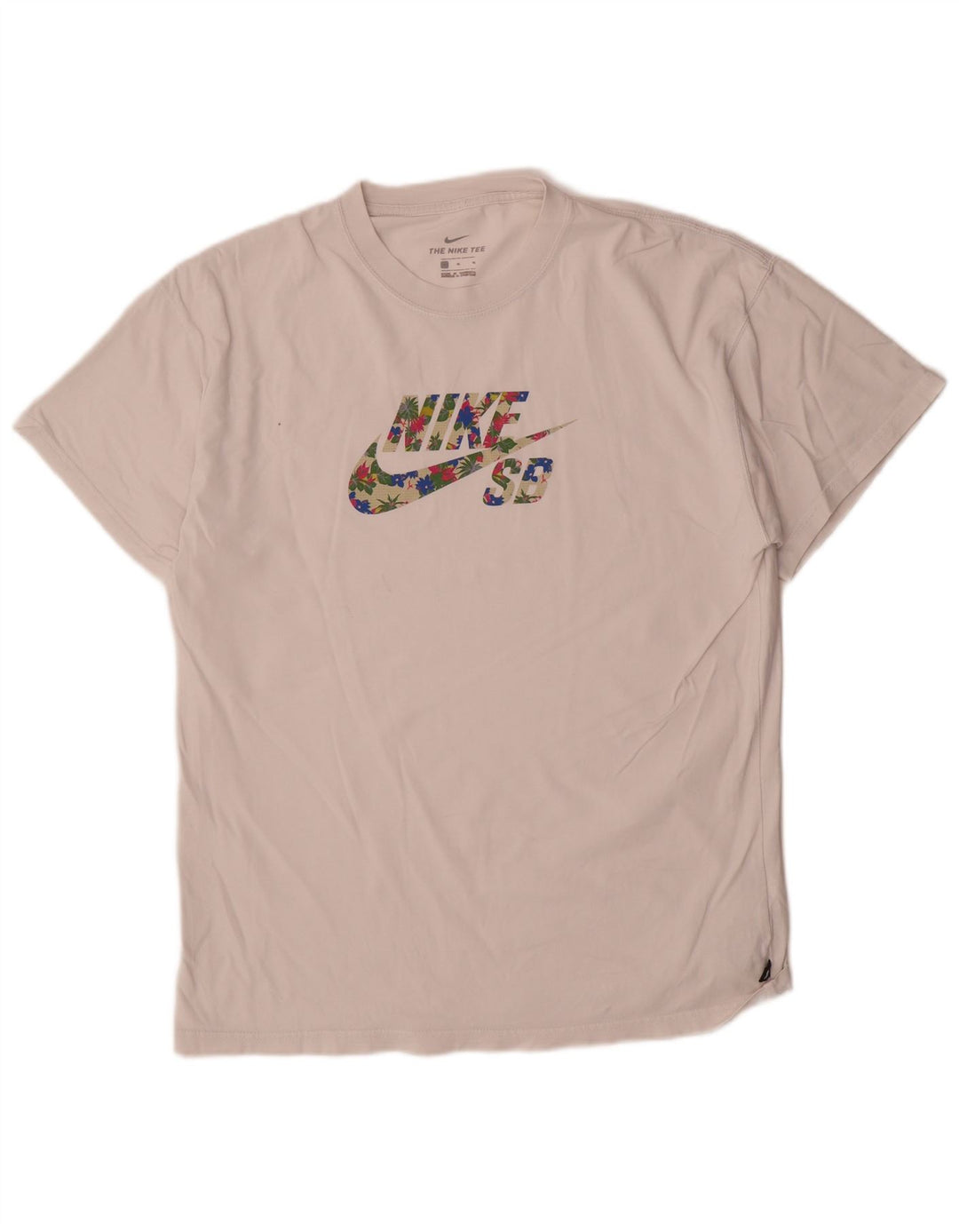 Ανδρικό γραφικό μπλουζάκι Nike, μεσαίο λευκό βαμβακερό