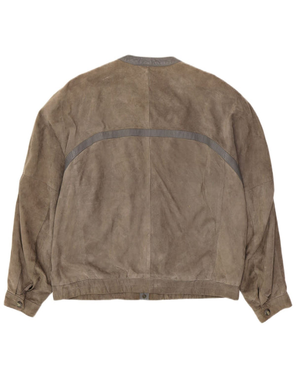 Ανδρικό Suede Jacket VINTAGE UK 42 XL Γκρι
