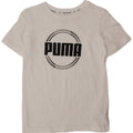 Γραφικό T-Shirt PUMA Boys Top 9-10 ετών Λευκό βαμβακερό