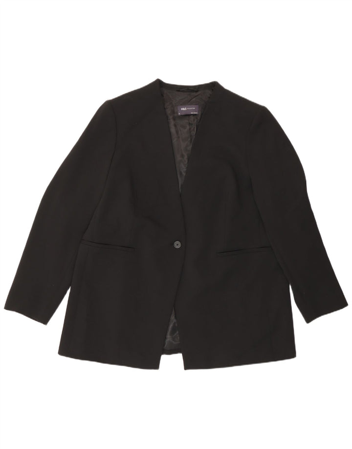 Marks & Spencer Γυναικείο Μπουφάν Blazer UK 18 XL Μαύρο Πολυεστέρας
