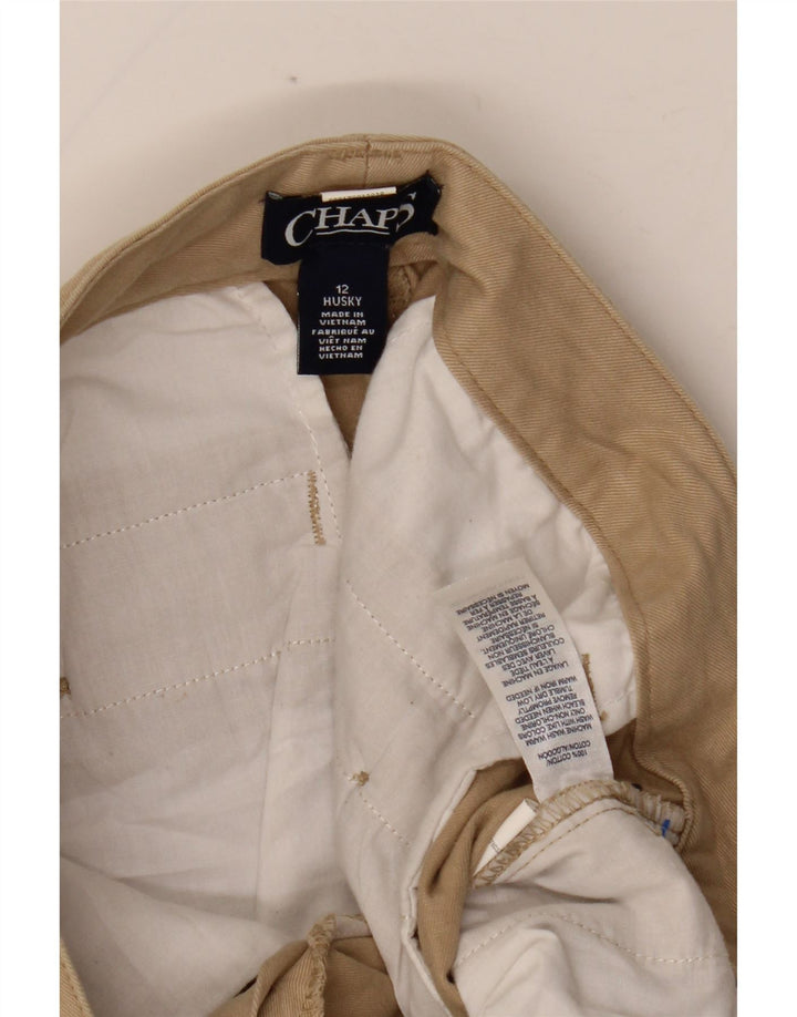 Chaps Boys Husky Straight παντελόνι Chino 11-12 ετών W29 L26 Μπεζ βαμβακερό