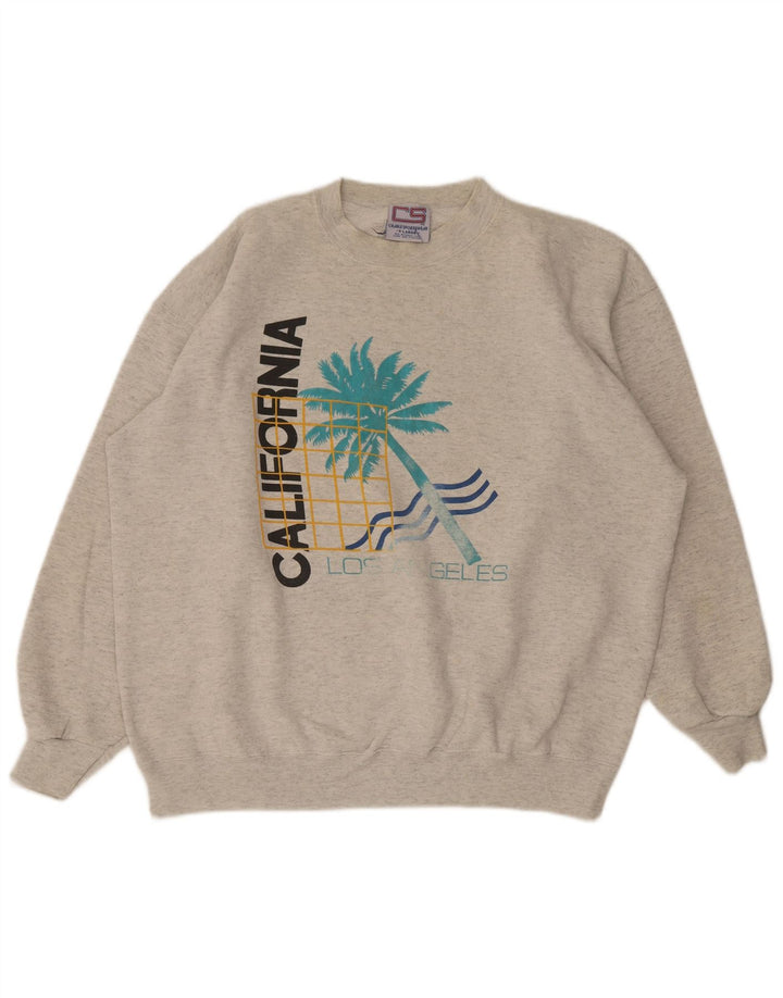 Vintage ανδρικό γραφικό φούτερ Jumper XL Γκρι βαμβακερό