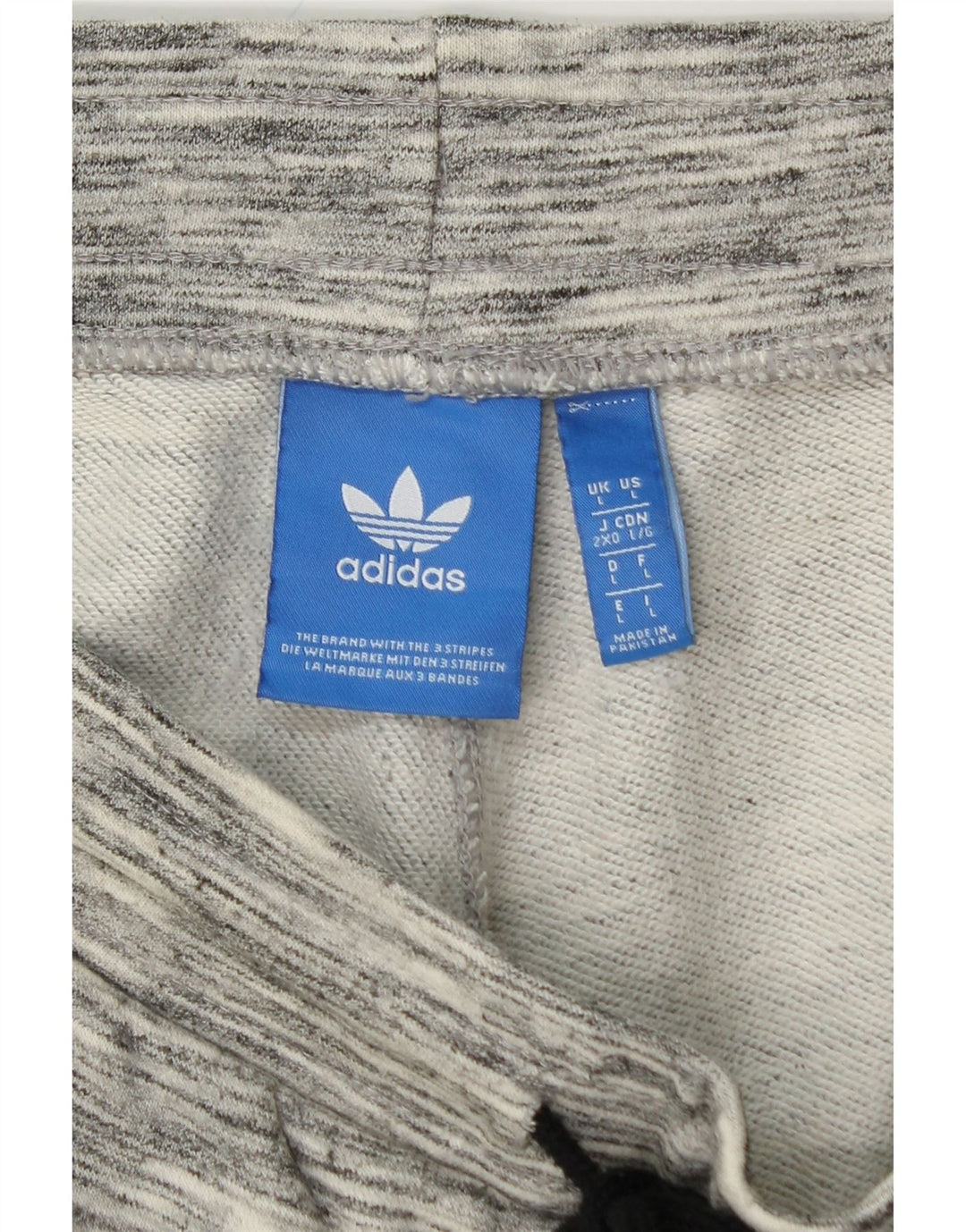 Ανδρική φόρμα ADIDAS Παντελόνι Joggers Μεγάλο Γκρι Βαμβακερό Pinstripe
