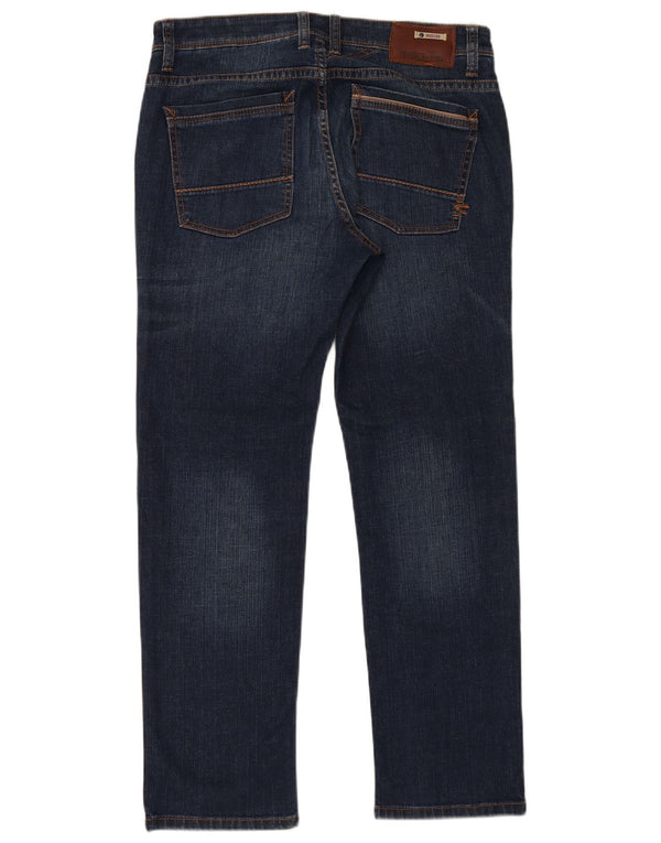Camel Active Mens Hudson Straight Jeans W34 L30 Navy Blue Cotton