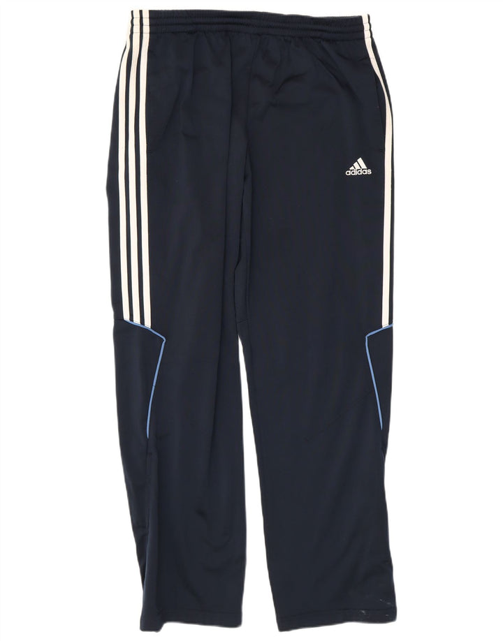 ADIDAS Mens Tracksuit Trousers UK 40/42 Medium Navy Blue Polyester