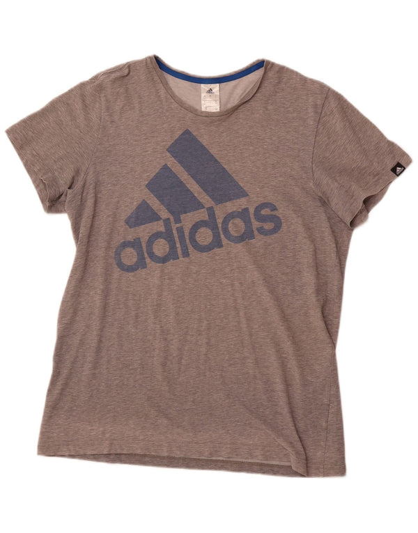 Ανδρικό γραφικό μπλουζάκι ADIDAS Top Large Grey