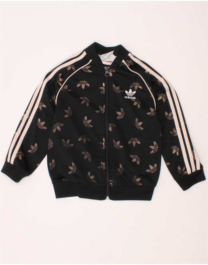 Adidas Graphic αθλητική φόρμα Adidas Top Jacket 3-4 Years Black Polyester
