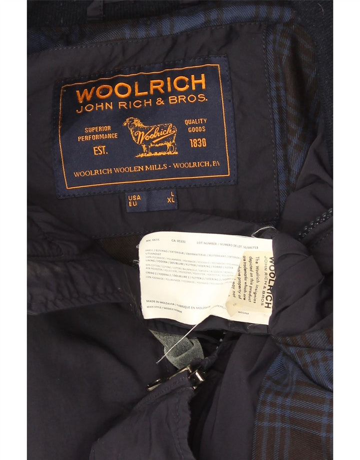 Woolrich Ανδρικό Bomber Jacket UK 40 Large Navy Blue Polyamide