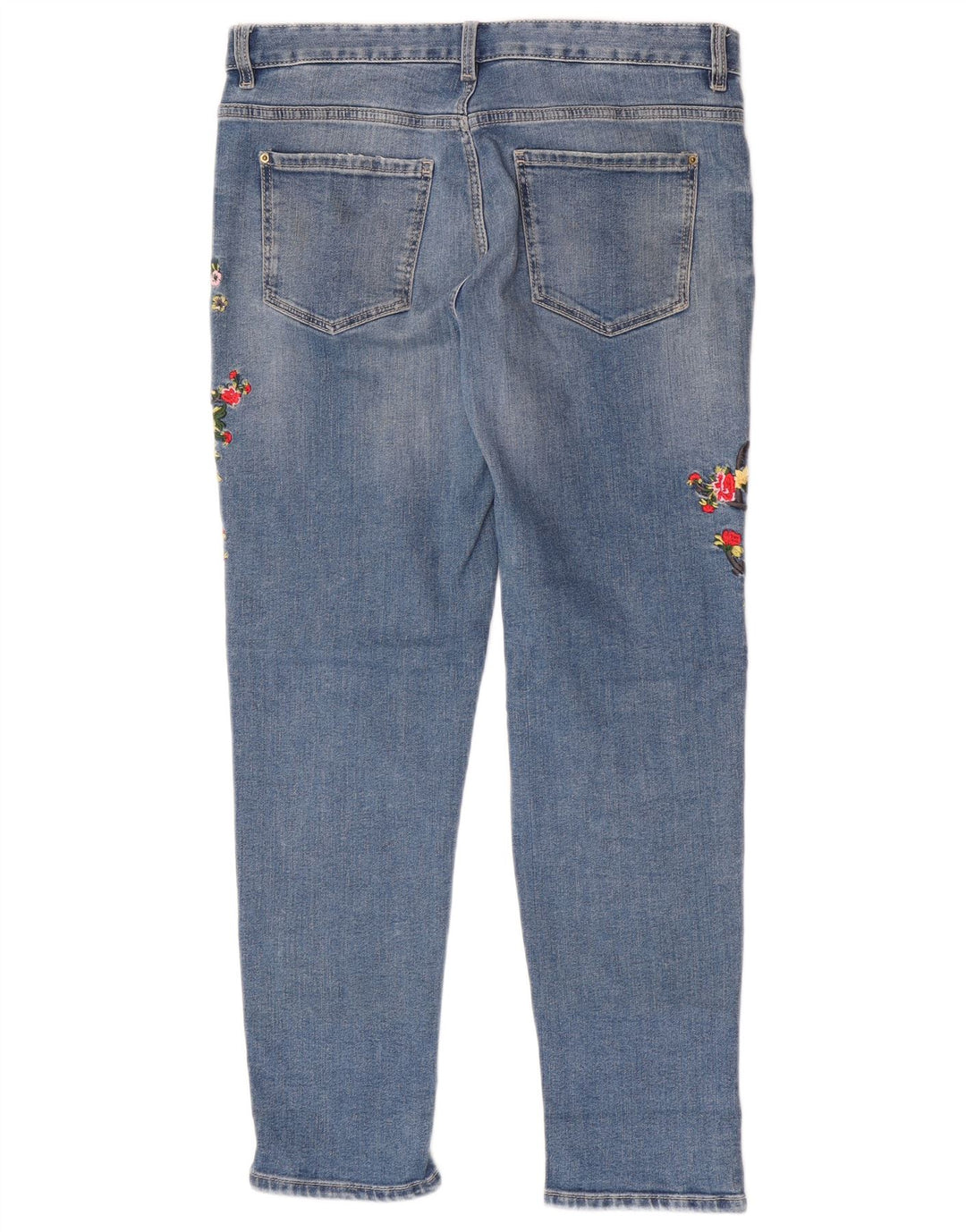 Marks & Spencer Γυναικεία Slim Jeans UK 12 Medium W32 L28 Blue Floral