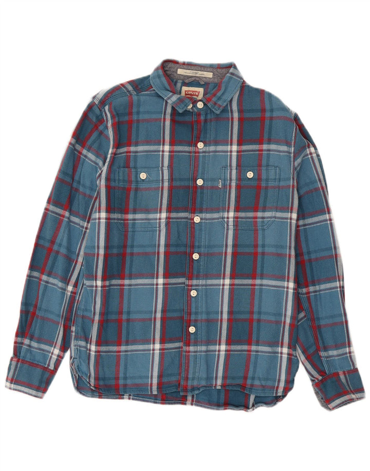 Ανδρικό πουκάμισο Levi's Standard Fit Flannel Small Blue Check