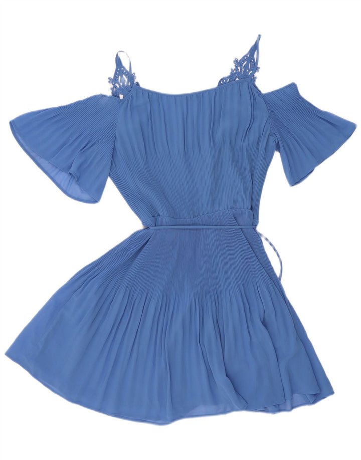 Γυναικείο φόρεμα Oasis Off Shoulder UK 14 Medium Blue Polyester