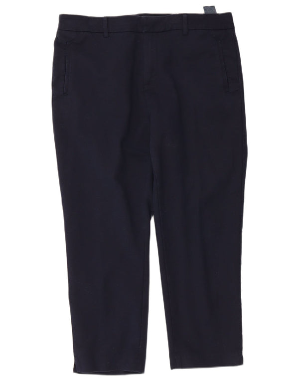 Tommy Hilfiger Γυναικείο Cropped Παντελόνι US 14 XL W34 L24 Navy Blue Cotton