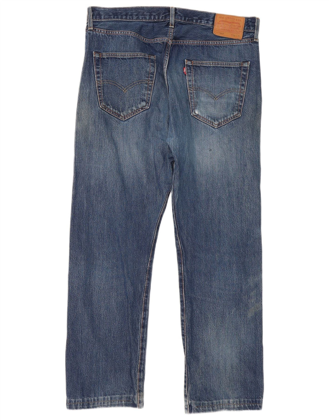 Levi's Mens 501 Straight Jeans W36 L30 Blue Cotton