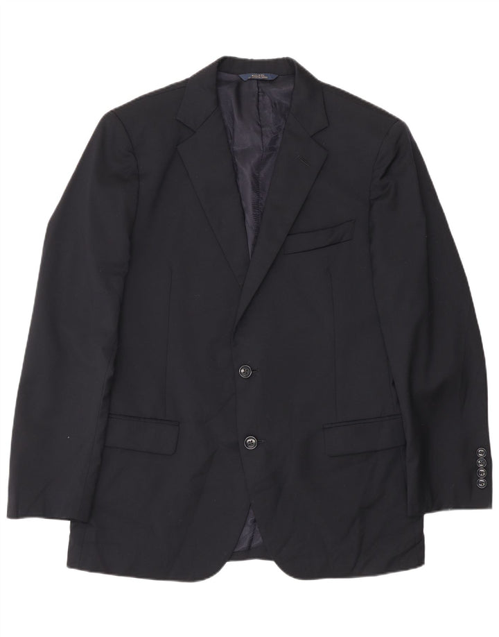 Brooks Brothers Ανδρικό μπλέιζερ με 2 κουμπιά μπουφάν UK 40 Large Navy Blue Wool