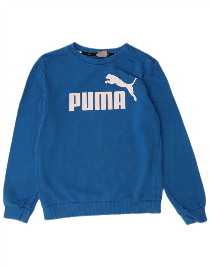 Puma Boys Graphic Sweatshirt Jumper 11-12 Years Blue