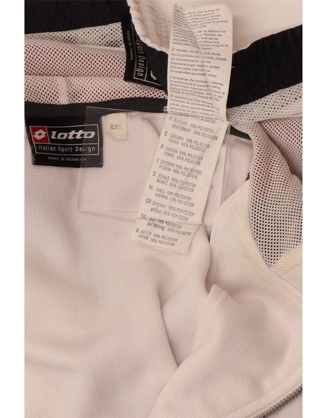 Ανδρική φόρμα Lotto Graphic Full 2XL White Colourblock Polyester