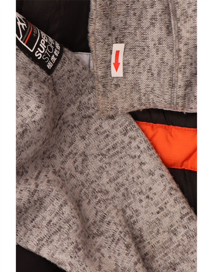 Ανδρικό μπουφάν με κουκούλα Superdry UK 38 Medium Black Polyester