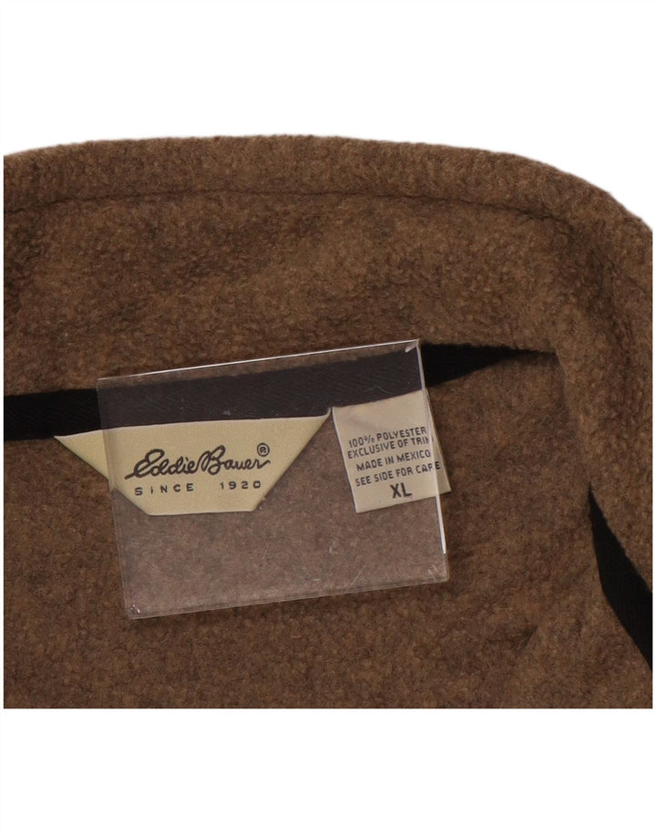 EDDIE BAUER Ανδρικό φερμουάρ Fleece Jumper XL Καφέ Πολυεστέρας