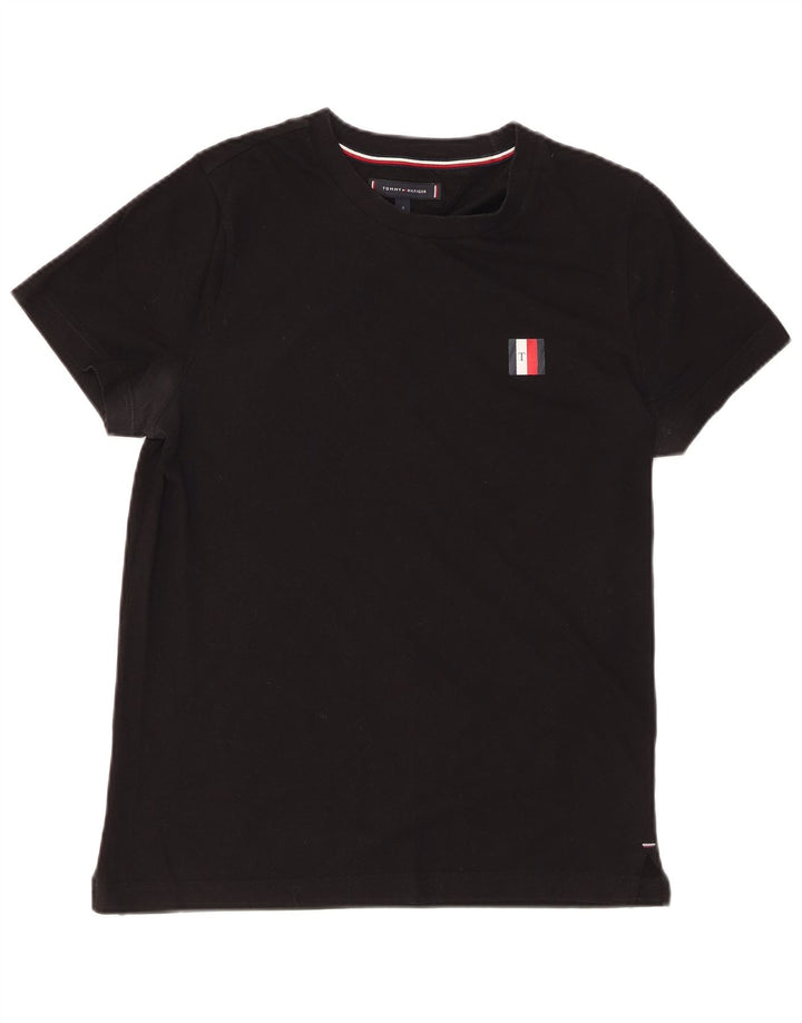 TOMMY HILFIGER Ανδρικό T-Shirt Top Μικρό μαύρο βαμβακερό
