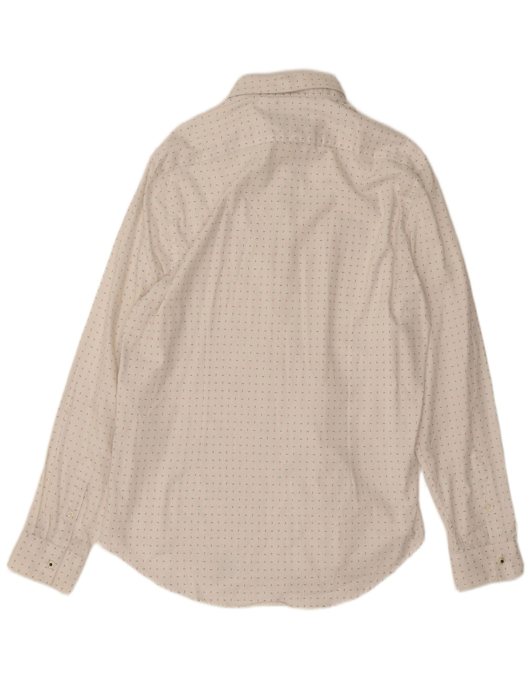 Ανδρικό πουκάμισο ZARA Slim Fit XL Λευκό βαμβακερό με στίγματα