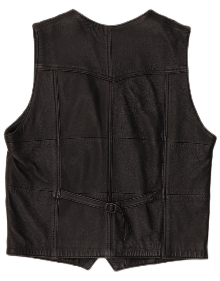 Vintage Ανδρικό Δερμάτινο Γιλέκο IT 48 Medium Black Leather
