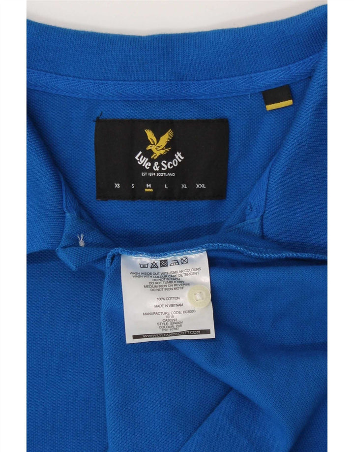 Ανδρικό πουκάμισο πόλο Lyle & Scott, μεσαίο μπλε βαμβακερό