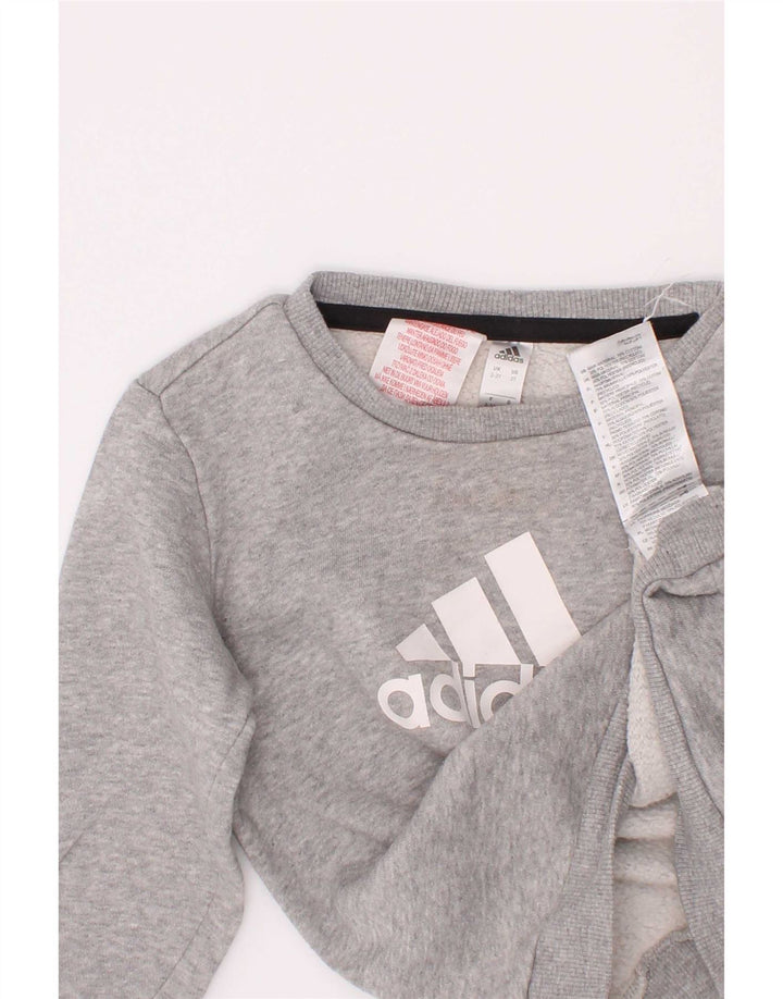 Γραφικό Φούτερ Adidas Boys Jumper 2-3 ετών Γκρι βαμβακερό