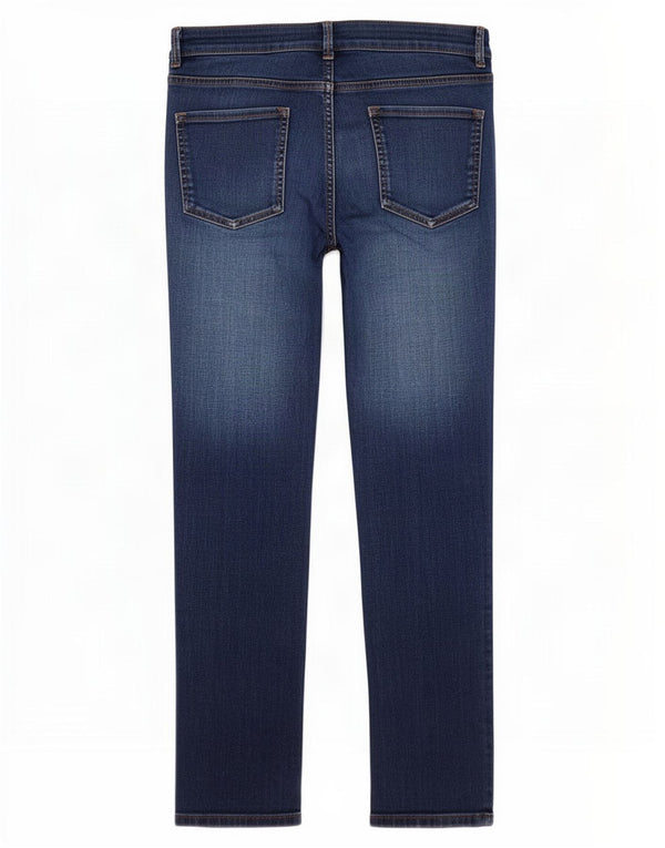 Marks & Spencer Womens The Lily Slim Jeans UK 14 Large W30 L26 Blue Cotton