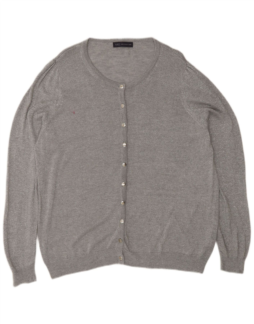 Marks & Spencer Γυναικεία ζακέτα πουλόβερ UK 20 2XL Grey Polyamide