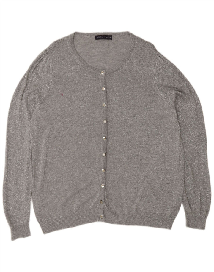 Marks & Spencer Γυναικεία ζακέτα πουλόβερ UK 20 2XL Grey Polyamide